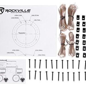 Rockville Pair X6.5C Competition 6.5" 1000W Component Speakers/Titanium Tweeters, black,silver