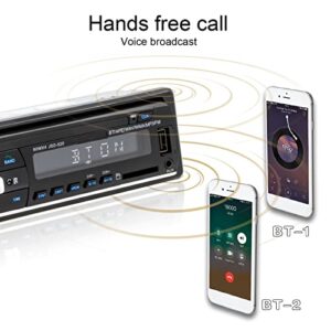 Dual USB Car Stereo Receiver,Car Radio AI Voice Control LED Display,Handsfree Calling Dual Connection USB2.0 CD Car Digital Media Audio Player for Listening to Music