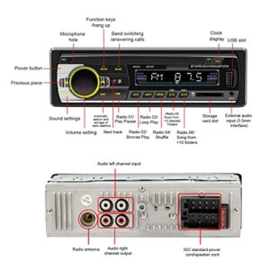 Dual USB Car Stereo Receiver,Car Radio AI Voice Control LED Display,Handsfree Calling Dual Connection USB2.0 CD Car Digital Media Audio Player for Listening to Music