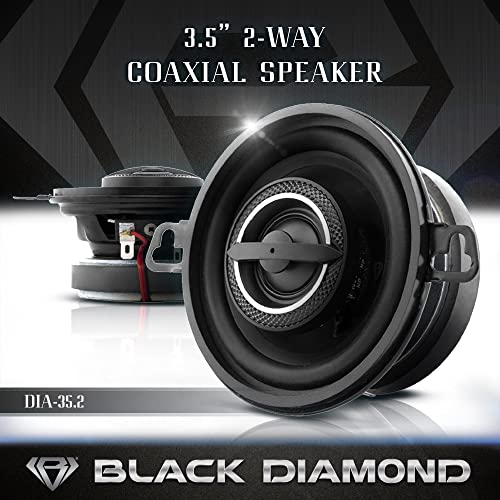 BLACK DIAMOND DIA-35.2 3.5" Coaxial Speaker Car Audio 2 Way 4-Ohm 60 Watts (2 Speakers)