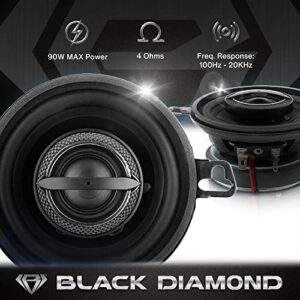 BLACK DIAMOND DIA-35.2 3.5" Coaxial Speaker Car Audio 2 Way 4-Ohm 60 Watts (2 Speakers)