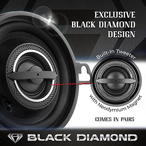 BLACK DIAMOND DIA-35.2 3.5" Coaxial Speaker Car Audio 2 Way 4-Ohm 60 Watts (2 Speakers)