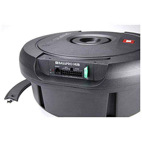 JBL BassPro Hub 11" Spare Tire Subwoofer w/Enclosure and Built-in Amplifier (Renewed)