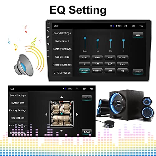 2G+32G Double Din 10.1 Inch Android Car Stereo Touchscreen Car Audio Receivers with Bluetooth Car Radio Support WiFi Connect Mirror Link GPS Navigation FM Audio Receivers with Backup Camera Input