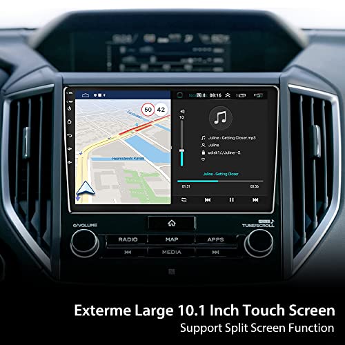 2G+32G Double Din 10.1 Inch Android Car Stereo Touchscreen Car Audio Receivers with Bluetooth Car Radio Support WiFi Connect Mirror Link GPS Navigation FM Audio Receivers with Backup Camera Input