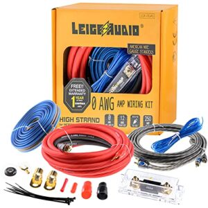 leigesaudio 0 gauge amp wiring kit complete 0 awg amplifier installation wiring kit – car subwoofer wiring kit helps you make connections and brings power to your radio, subwoofer and speakers