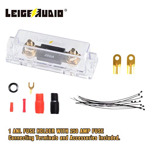 LEIGESAUDIO 0 Gauge Amp Wiring Kit Complete 0 AWG Amplifier Installation Wiring Kit - Car Subwoofer Wiring Kit Helps You Make Connections and Brings Power to Your Radio, Subwoofer and Speakers