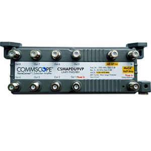 commscope csmf1apdu9vpi homeconnect 9-port passive voip moca amplifier for comcast, xfinity, rcn, optimum, wow, cox, spectrum