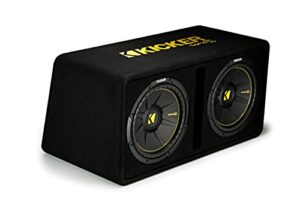kicker 44dcwc122 dual compc 12″ subwoofers in vented enclosure 2-ohm