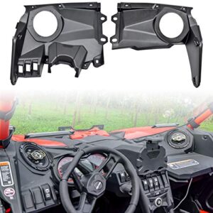 sautvs front dash speaker mount for can am x3, front 6.5 inch speaker enclosure panels for 2017-2022 can-am maverick x3 / x3 max stereo system accessories