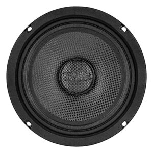 DS18 PRO-CF6.4SL 6.5" Slim Speaker 500 Watts RMS Max Power 4-Ohms Carbon Fiber Cone Water Resistant Mid-Bass Loudspeaker - Great Speaker for Motorcycles and Powersports - 1 Speaker