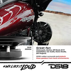 DS18 PRO-CF6.4SL 6.5" Slim Speaker 500 Watts RMS Max Power 4-Ohms Carbon Fiber Cone Water Resistant Mid-Bass Loudspeaker - Great Speaker for Motorcycles and Powersports - 1 Speaker