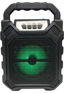 fm radio tf/usb mp3 player bluetooth portable speaker rechargeable-black