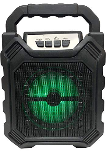 FM Radio TF/USB MP3 Player Bluetooth Portable Speaker Rechargeable-Black