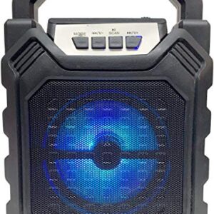 FM Radio TF/USB MP3 Player Bluetooth Portable Speaker Rechargeable-Black