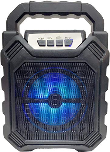 FM Radio TF/USB MP3 Player Bluetooth Portable Speaker Rechargeable-Black