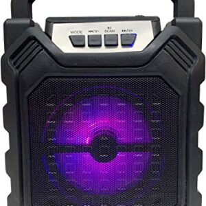 FM Radio TF/USB MP3 Player Bluetooth Portable Speaker Rechargeable-Black