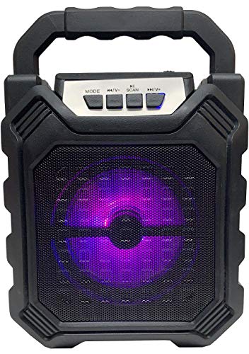 FM Radio TF/USB MP3 Player Bluetooth Portable Speaker Rechargeable-Black