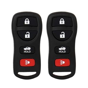 pilida keyless entry remote control: car key fob compatible with infiniti nissan altima armada maxima quest sentra 350z| ex35 fx35 fx45 i35 g35 qx56 replacement for kbrastu15 (2 pack)