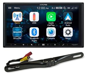 alpine ilx-w650 7″ digital media bluetooth carplay receiver+license plate camera