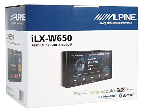 ALPINE iLX-W650 7" Digital Media Bluetooth Carplay Receiver+License Plate Camera