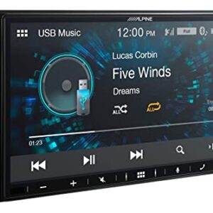 ALPINE iLX-W650 7" Digital Media Bluetooth Carplay Receiver+License Plate Camera