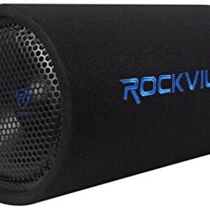 Rockville RTB10A 10" 500w Powered Subwoofer Bass Tube+Bass Remote + Amp Kit