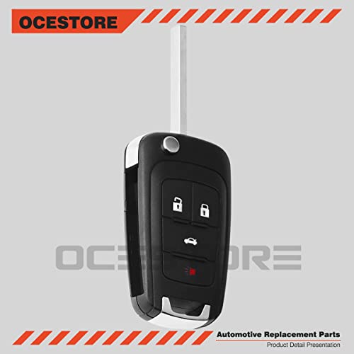 OCESTORE Car Key Fob Keyless Flip Entry Remote OHT01060512 4-btn Compatible with Allure Camaro Terrain Cruze Equinox Impala Lacrosse Regal Encore KR55WK50073