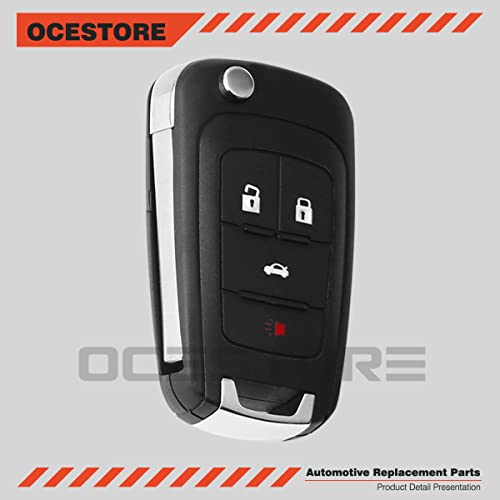 OCESTORE Car Key Fob Keyless Flip Entry Remote OHT01060512 4-btn Compatible with Allure Camaro Terrain Cruze Equinox Impala Lacrosse Regal Encore KR55WK50073