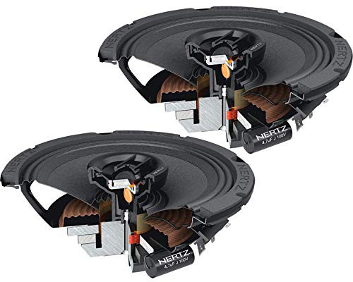 pkg Hertz SX 165 Neo 6.5" SPL Show 200W Tweeters Coaxial Speakers with Grills