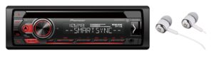 pioneer deh-s31bt in dash cd am/fm mp3 bluetooth audio streaming , usb , spotify , pandora control , android music support , smart sync app car stereo receiver with alphasonik earbuds