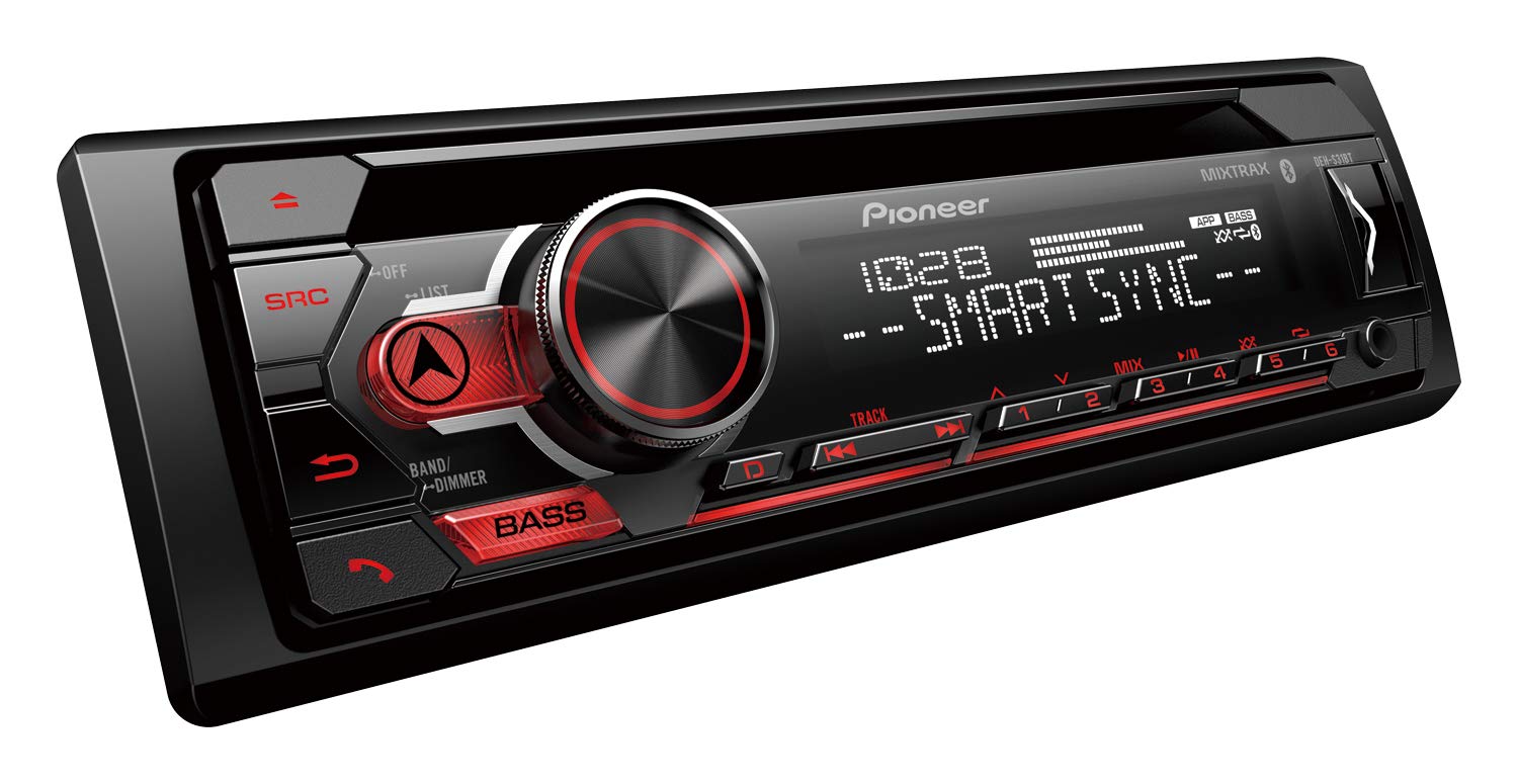 Pioneer DEH-S31BT in Dash CD AM/FM MP3 Bluetooth Audio Streaming , USB , Spotify , Pandora Control , Android Music Support , Smart Sync App Car Stereo Receiver with ALPHASONIK Earbuds