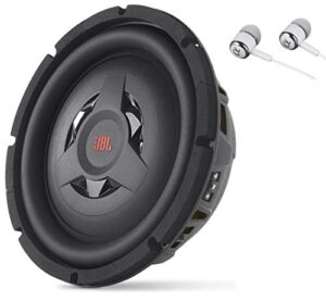 jbl club ws1000 10″ shallow mount subwoofer w/ssi (selectable smart impedance) switch from 2 to 4 ohm bundled with alphasonik earbuds