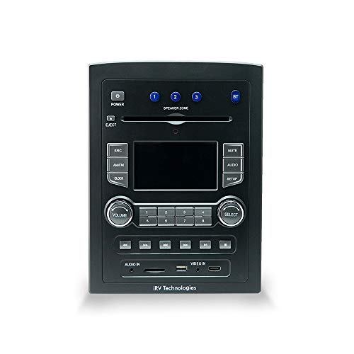 iRV Technology iRV66 AM/FM/CD/DVD/MP3/MP4/USB/SD/HDMI/Digital5.1/Surround Sound/Bluetooth 3 Zones wall mount RV Radio Stereo with wire adaptor Concertone ZX500/600/690/700,Genesis GT-3.0