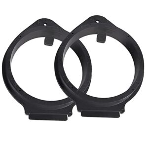 nuith aftermarket front & rear door speaker adapter spacer ring for gm gmc 2006-2019, chevy 2006-2021, cadillac 2007-2014 vehicles 6.5 inch speaker bracket installation 2 pack