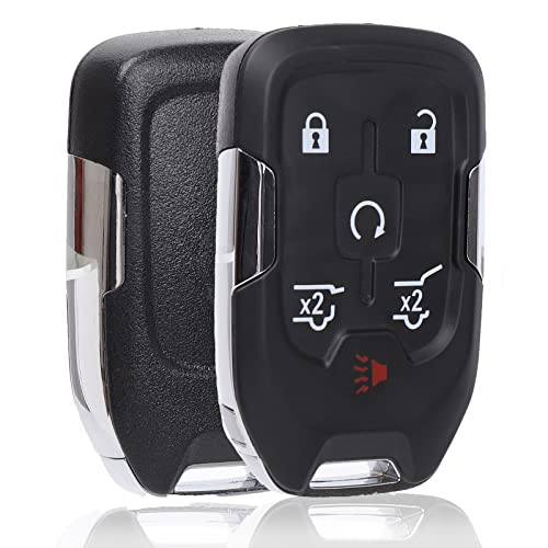 NPAUTO Key Fob Replacement for Chevy Suburban Tahoe GMC Yukon/Yukon XL 2015 2016 2017 2018 2019 2020 - Keyless Entry Remote Control Start Self-prgrammed Key Fobs (HYQ1AA, 6 Button, Chip Included)