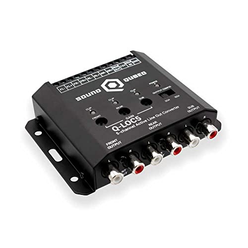 SoundQubed Active 5-Channel Car Audio Line Out Convertor - High to Low Head Unit Signal Convertor