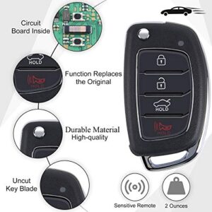 Car Key Fob Fit for Hyundai 2015 2016 2017 Sonata OEM Remote (95430-C1010) Keyless Entry System 433 MHz(TQ8-RKE-4F16)