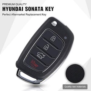 Car Key Fob Fit for Hyundai 2015 2016 2017 Sonata OEM Remote (95430-C1010) Keyless Entry System 433 MHz(TQ8-RKE-4F16)