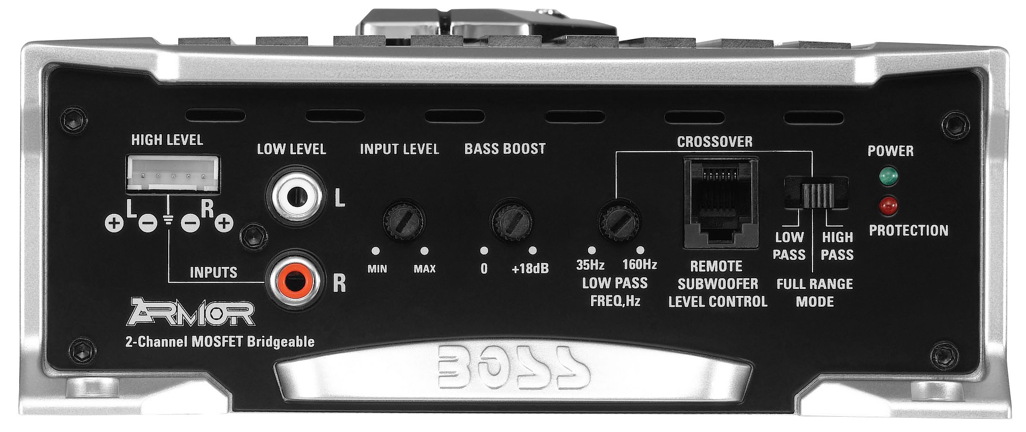 BOSS Audio Systems AR1600.2 2 Channel Car Amplifier - 1600 Watts, Full Range, Class AB, 2-4 Ohm Stable, Mosfet Power Supply, Bridgeable