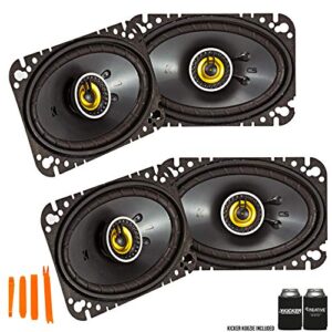 kicker 46csc464 – two pairs of cs-series csc46 4×6-inch (100x160mm) coaxial speakers, 4-ohm (2 pairs)