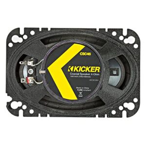 KICKER 46CSC464 - Two Pairs of CS-Series CSC46 4x6-Inch (100x160mm) Coaxial Speakers, 4-Ohm (2 Pairs)