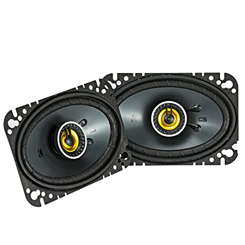 KICKER 46CSC464 - Two Pairs of CS-Series CSC46 4x6-Inch (100x160mm) Coaxial Speakers, 4-Ohm (2 Pairs)