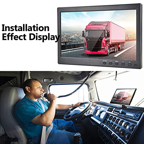 podofo 10.1” HD Monitor for Mini TV & Car Video Player & Computer Display TFT LCD Color Screen for Car Backup Camera & Home Security System Built in Speaker Support BNC/AVI/VGA/HDMI