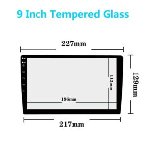 Screen Protector 9 inch Car GPS Navigation Tempered Glass Screen Universal Car Stickers Fit for Podofo Teyes CC3 CC2 CC2L Spro X1 Plus Double Din Android Car Stereo Multimedia Video Player (9 inch)