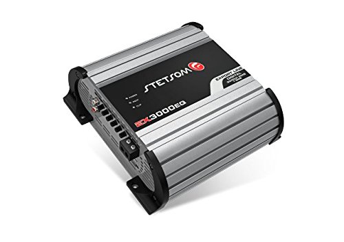 Stetsom EX 3000 EQ 1 Ohm Mono Car Audio Amplifier, 3000.1 3K Watts RMS, 1Ω Stable Full Range HD Sound Quality MD Crossover HPF LPF Bass Boost Front Rear Bridge Speaker