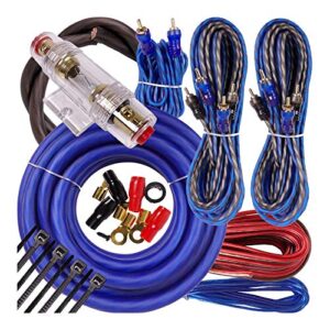 complete 4 channels 2000w gravity 4 gauge amplifier installation wiring kit amp pk3 4 ga blue – for installer and diy hobbyist – perfect for car/truck/motorcycle/rv/atv