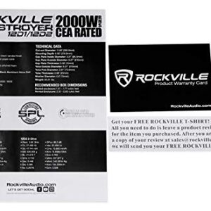 Rockville Destroyer 12D1 12" Competition Car Audio Subwoofer w/USA Voice Coils!