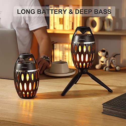 DiKaou 2 Packs Outdoor Bluetooth Speakers, Gifts for Men, Torch Lantern Waterproof Wireless Speakers, BT5.0, Gadgets Christmas Birthdays Gifts for Dad Mom Women, Garden Patio Decro, Tripod & Stake