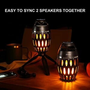 DiKaou 2 Packs Outdoor Bluetooth Speakers, Gifts for Men, Torch Lantern Waterproof Wireless Speakers, BT5.0, Gadgets Christmas Birthdays Gifts for Dad Mom Women, Garden Patio Decro, Tripod & Stake